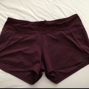 Maroon lululemon shorts